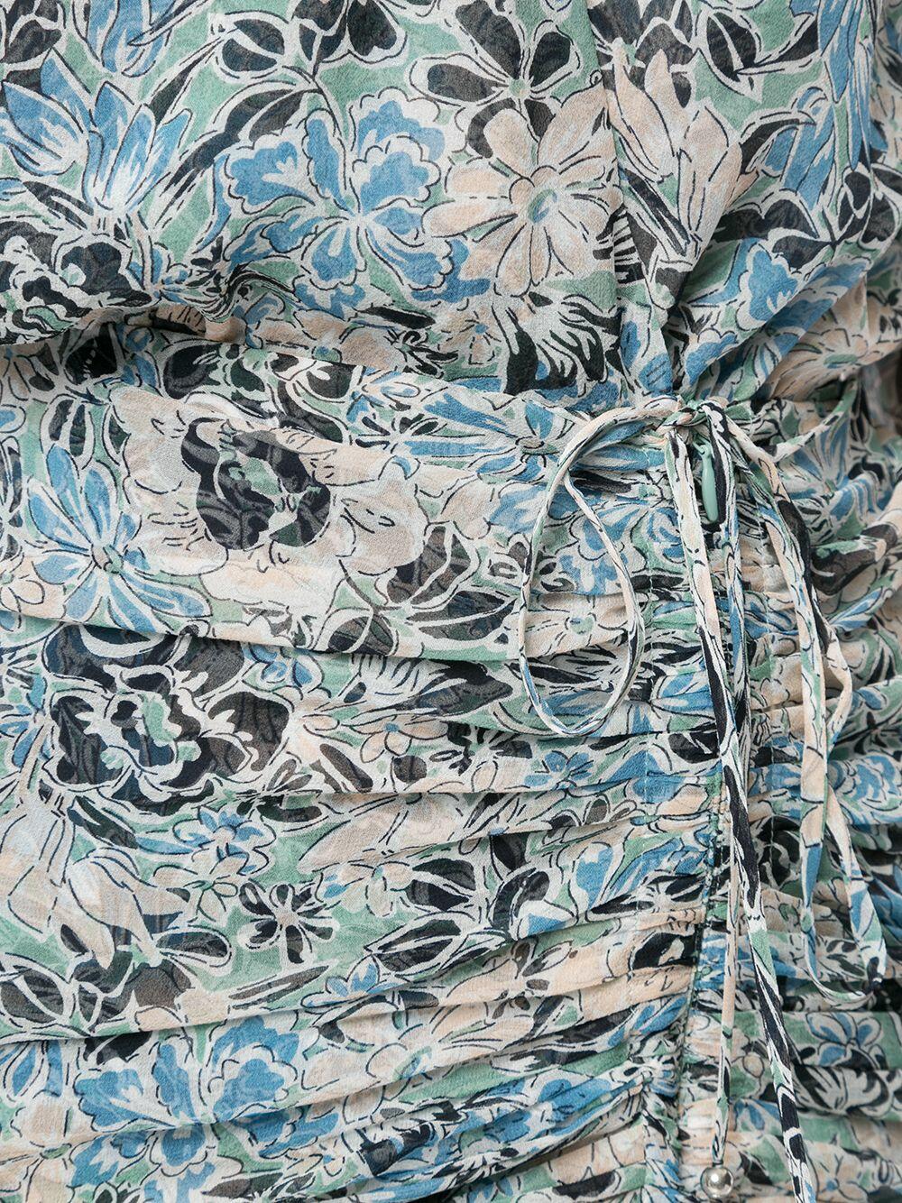 Veronica Beard - Maggie Blue Multi Floral Silk Dress