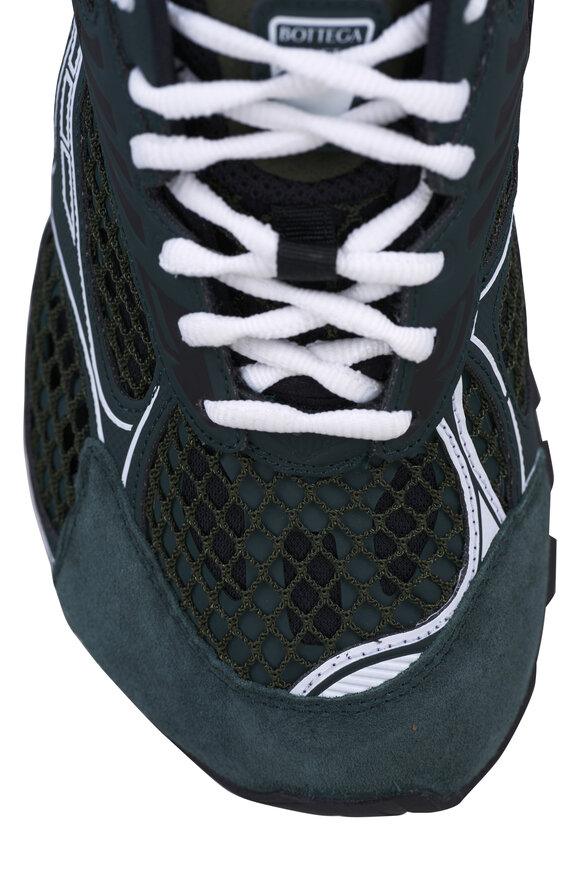 Bottega Veneta Orbit Teal Suede & Mesh Low Top Sneaker - view 5