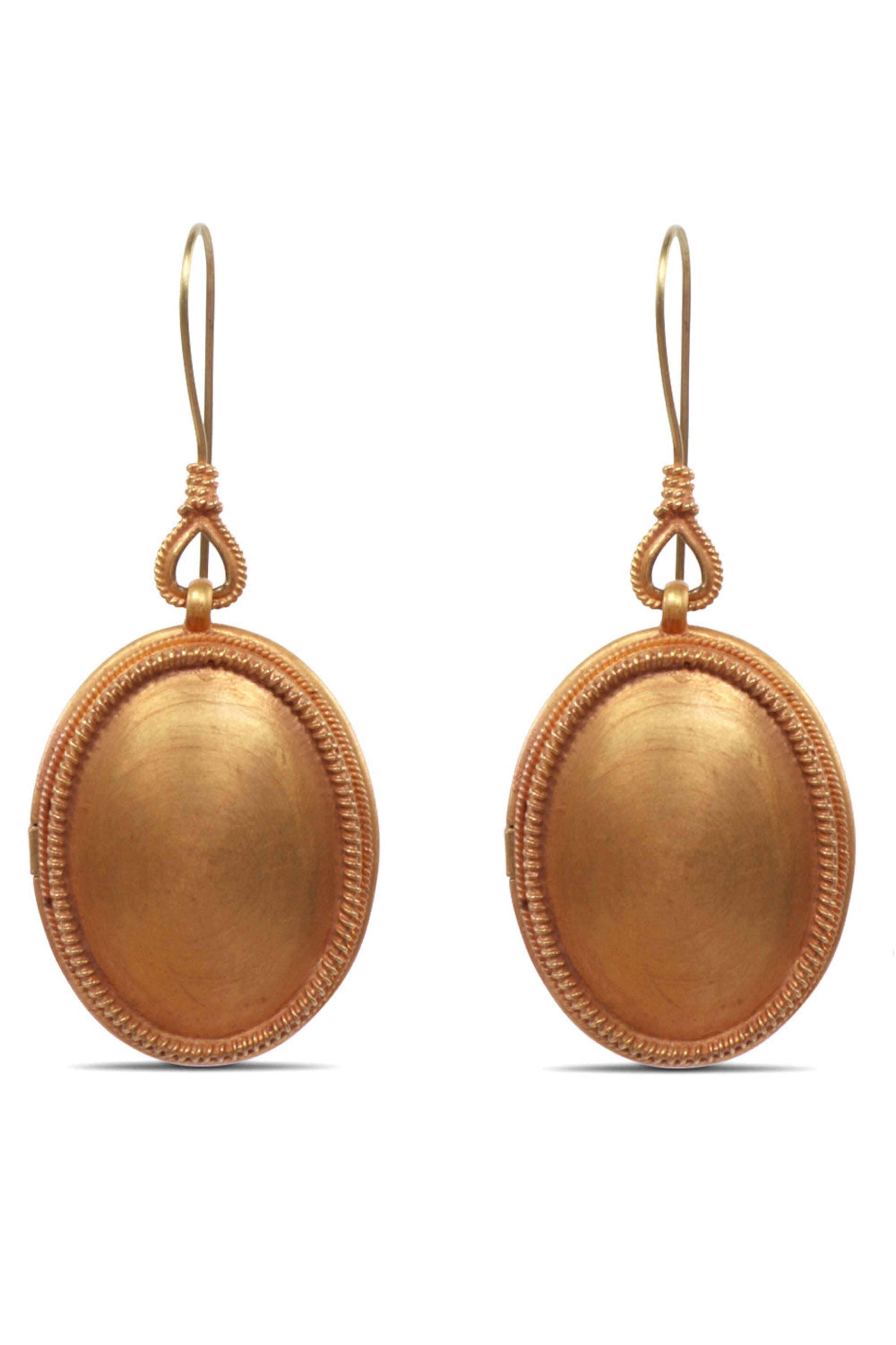 Michael Tracy - Sun Disk Perfume Box Earrings