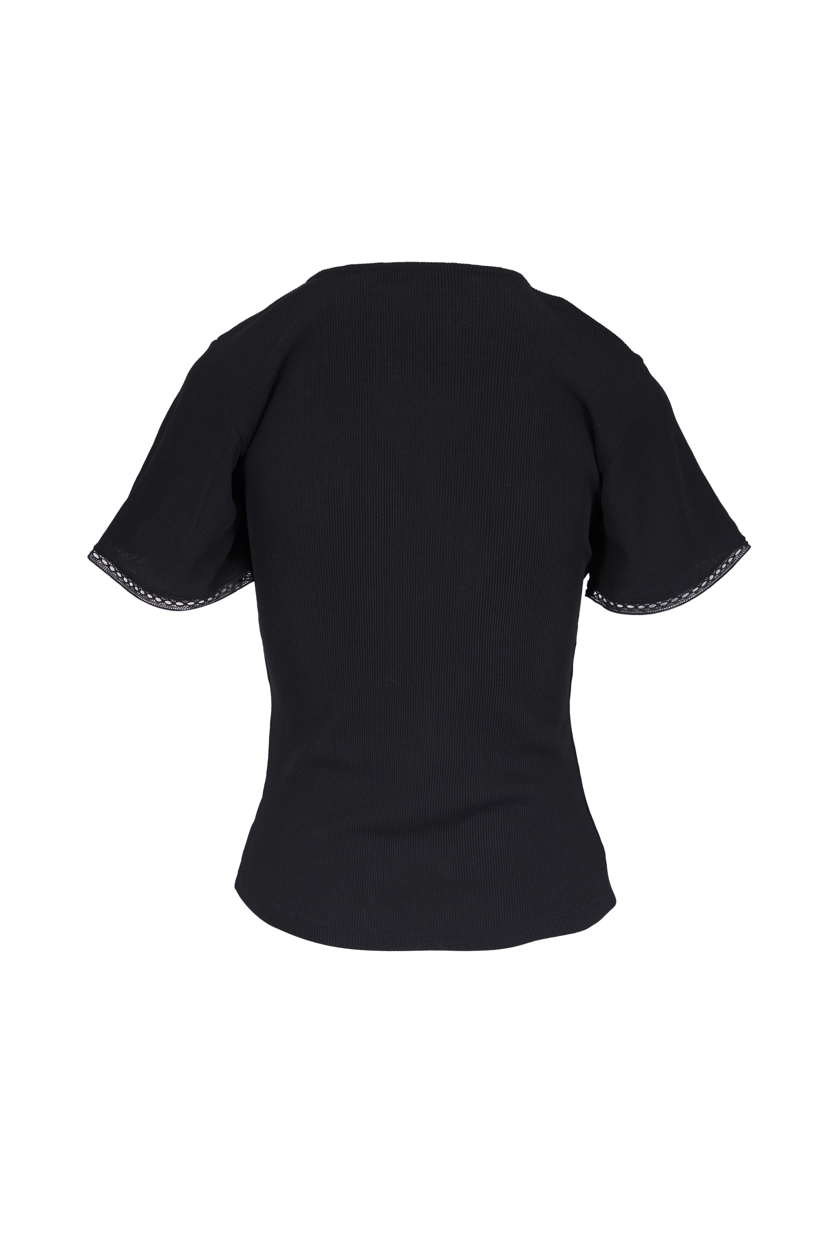 Dorothee Schumacher - Pure Sleekness Black Ruffle Front Shirt - view 2