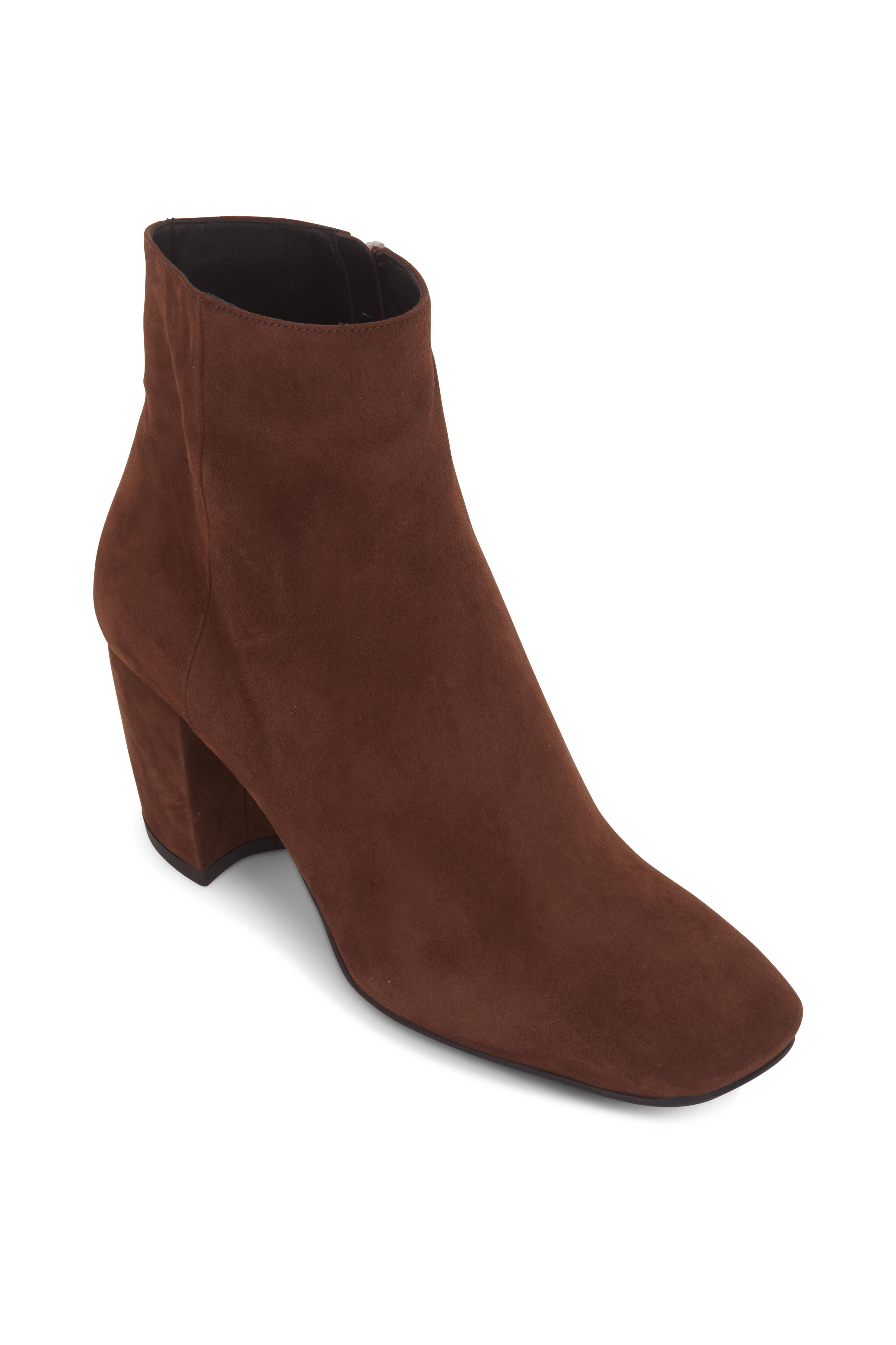Prada - Bruciato Suede Banana Heel Ankle Boot, 65mm