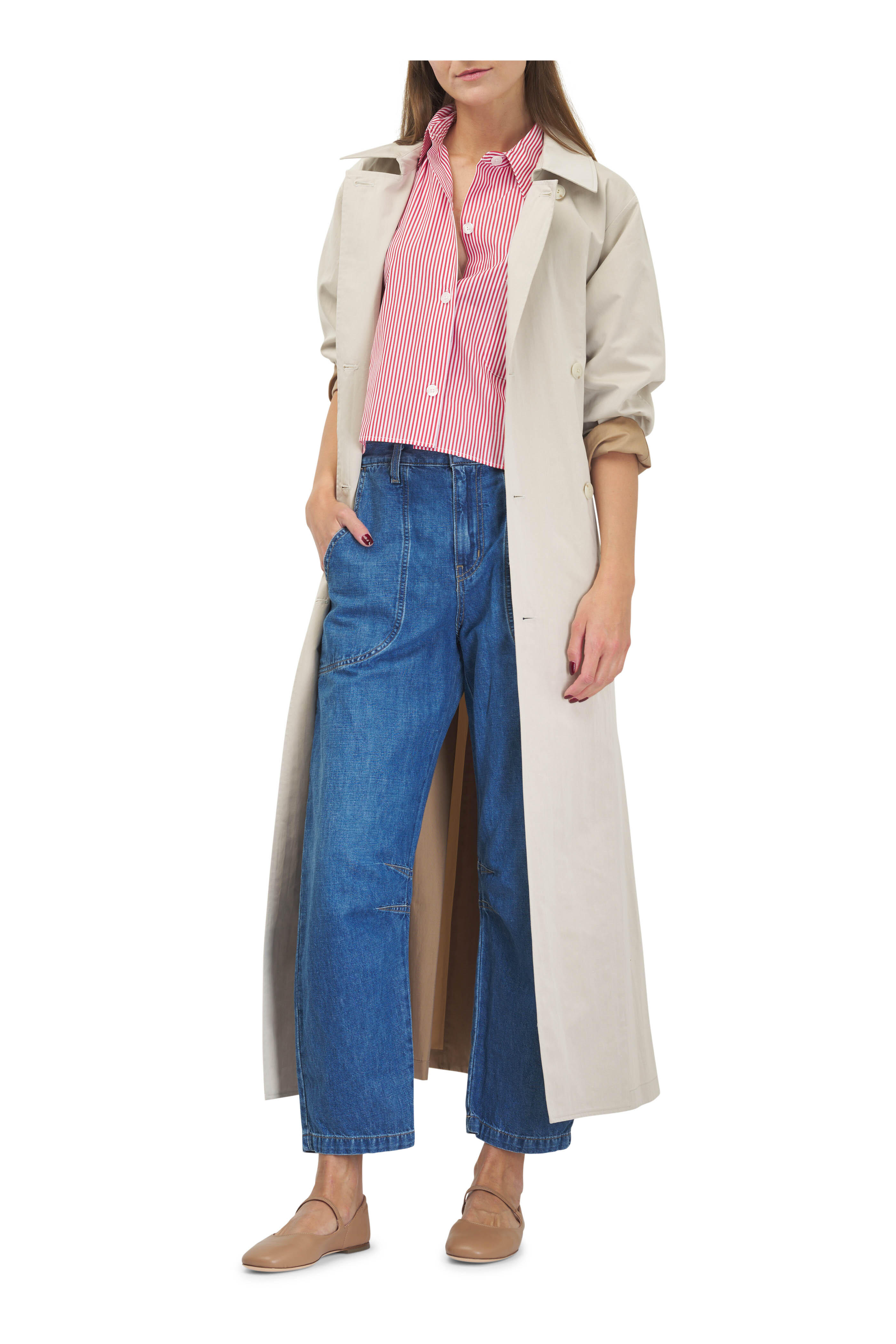 TWP - Back and Forth Limestone Reversible Trench Coat