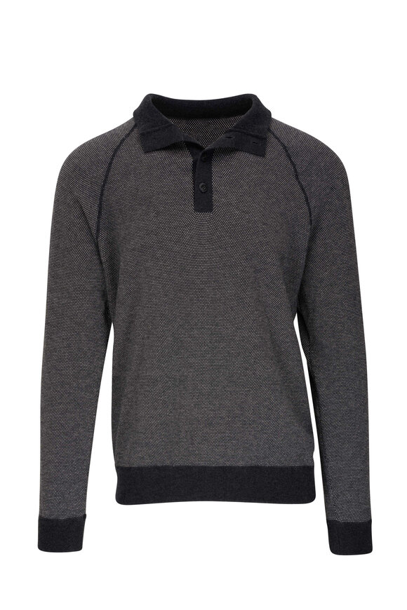 Vince - Modern Heather Black Birdseye Merino Sweater 