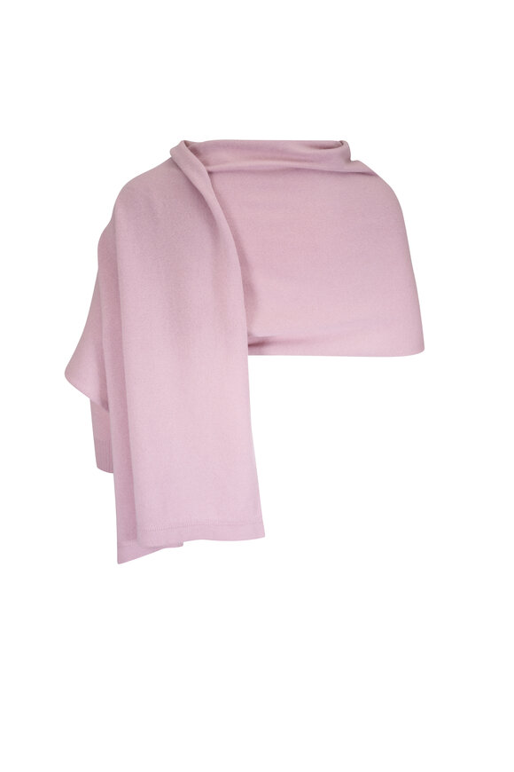 Talbot Runhof Pink Marble Cashmere One Sleeve Stole - view 2