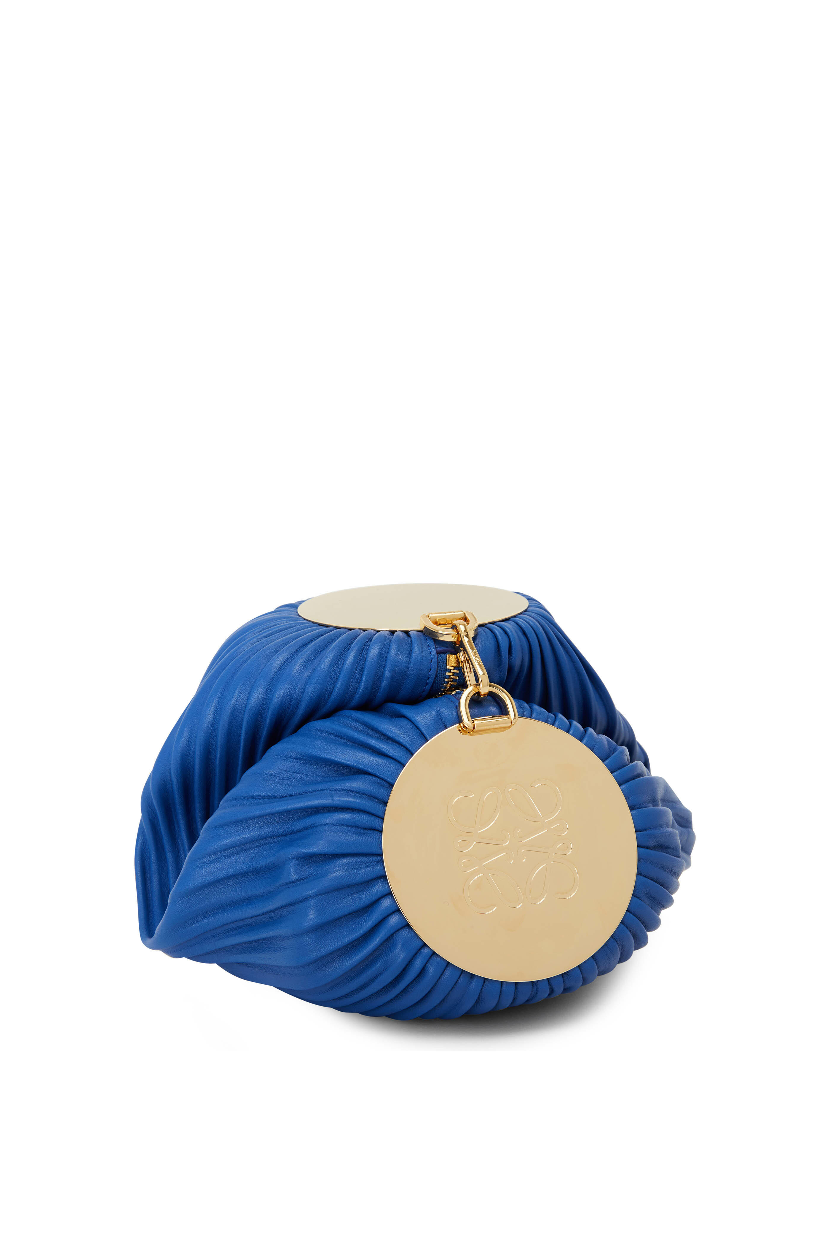 Bracelet leather shoulder bag in blue - Loewe