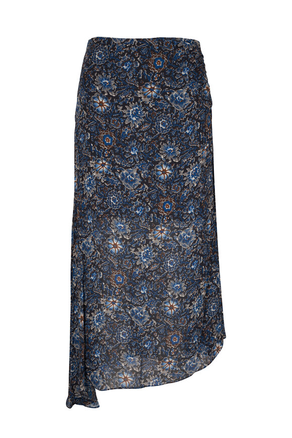 Veronica Beard - Limani Etched Floral Multi Gathered Midi Skirt