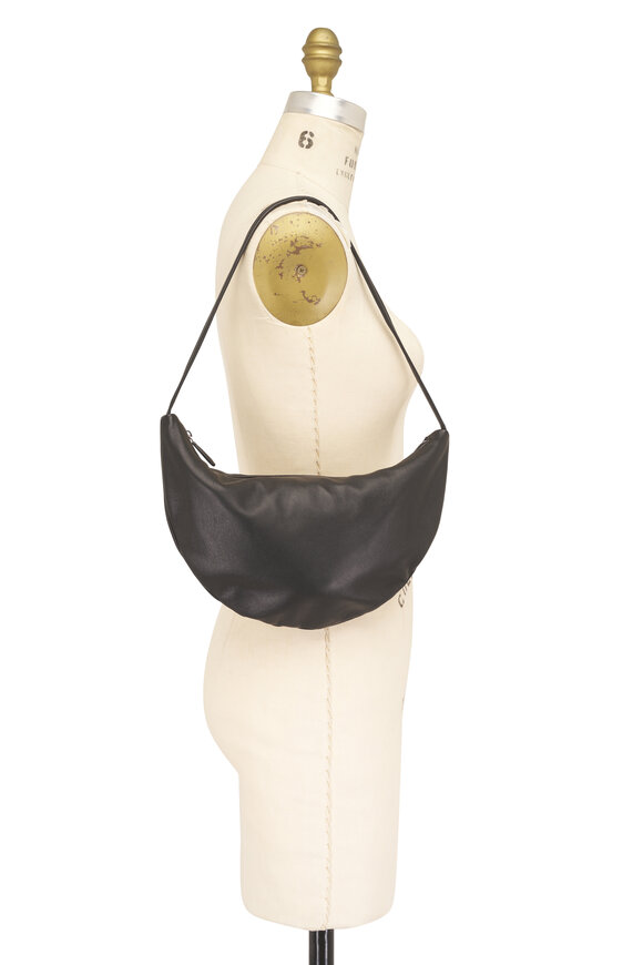 The Row Small Izzy Black Leather Bag - view 5