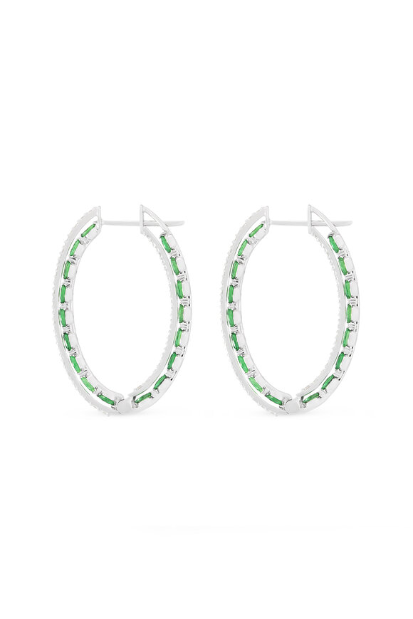 Miseno - Marea Diamond & Tsavorite Hoop Earrings 