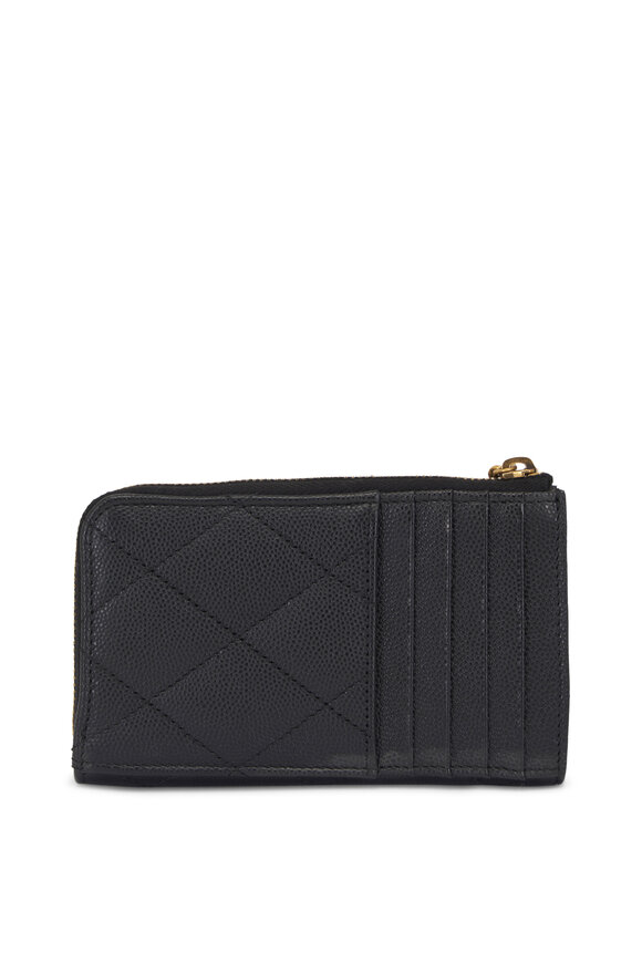 Saint Laurent Cassandre Black Quilted Leather Wallet - view 2