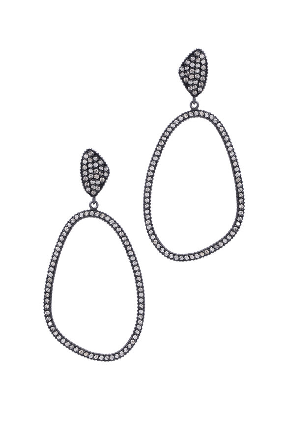 Yossi Harari - 24K Gold & Silver Openwork Diamond Lilah Earrings