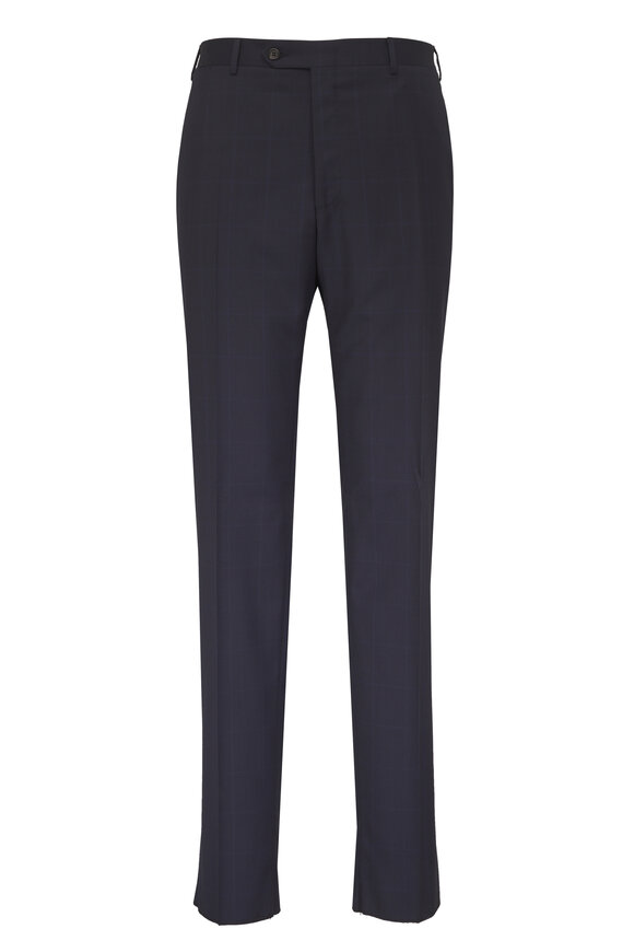Canali Midnight Tonal Plaid Wool Suit - view 5