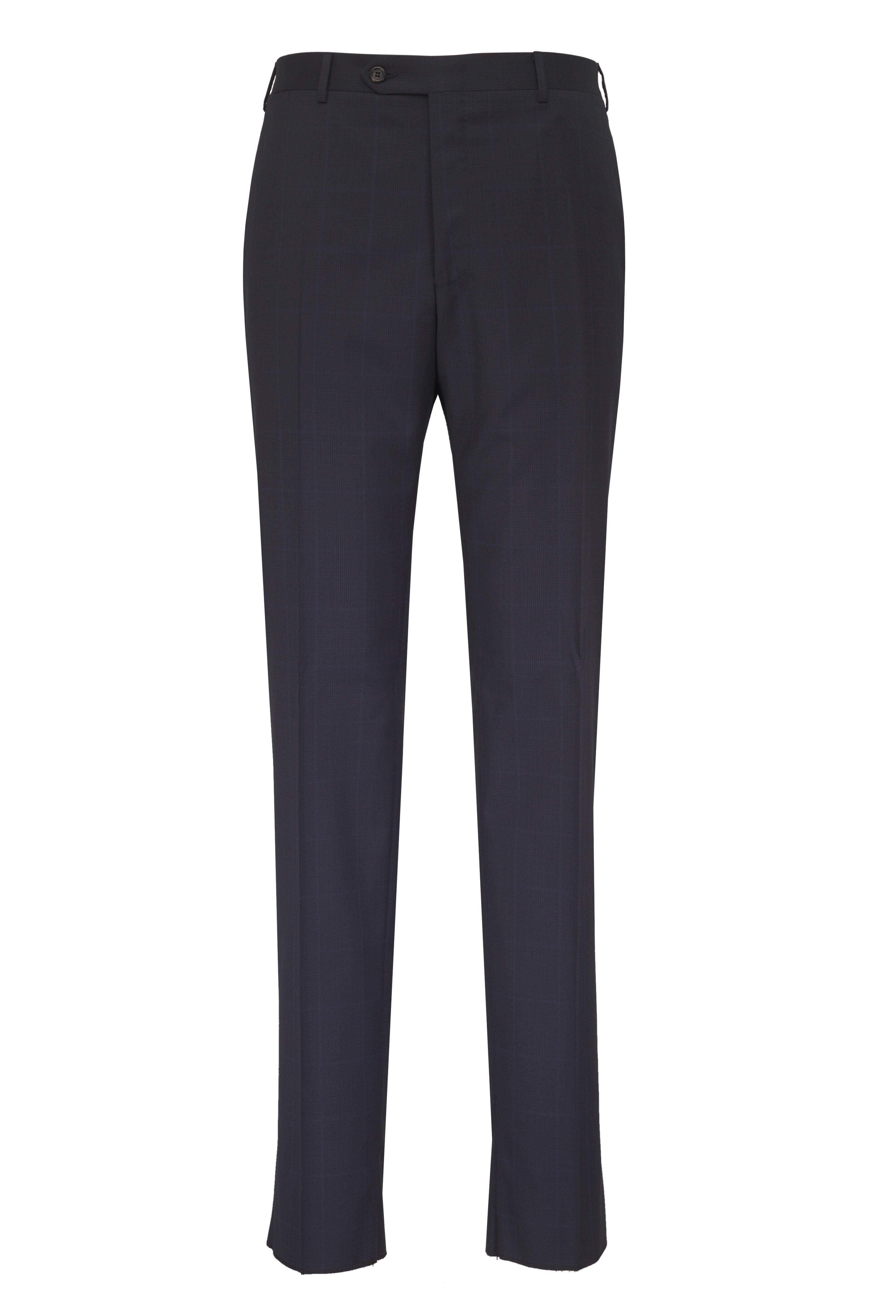 Canali - Midnight Tonal Plaid Wool Suit - view 5