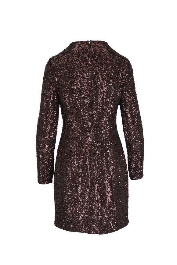 Michael Kors Collection - Chocolate Sequin Sheath Mini Dress