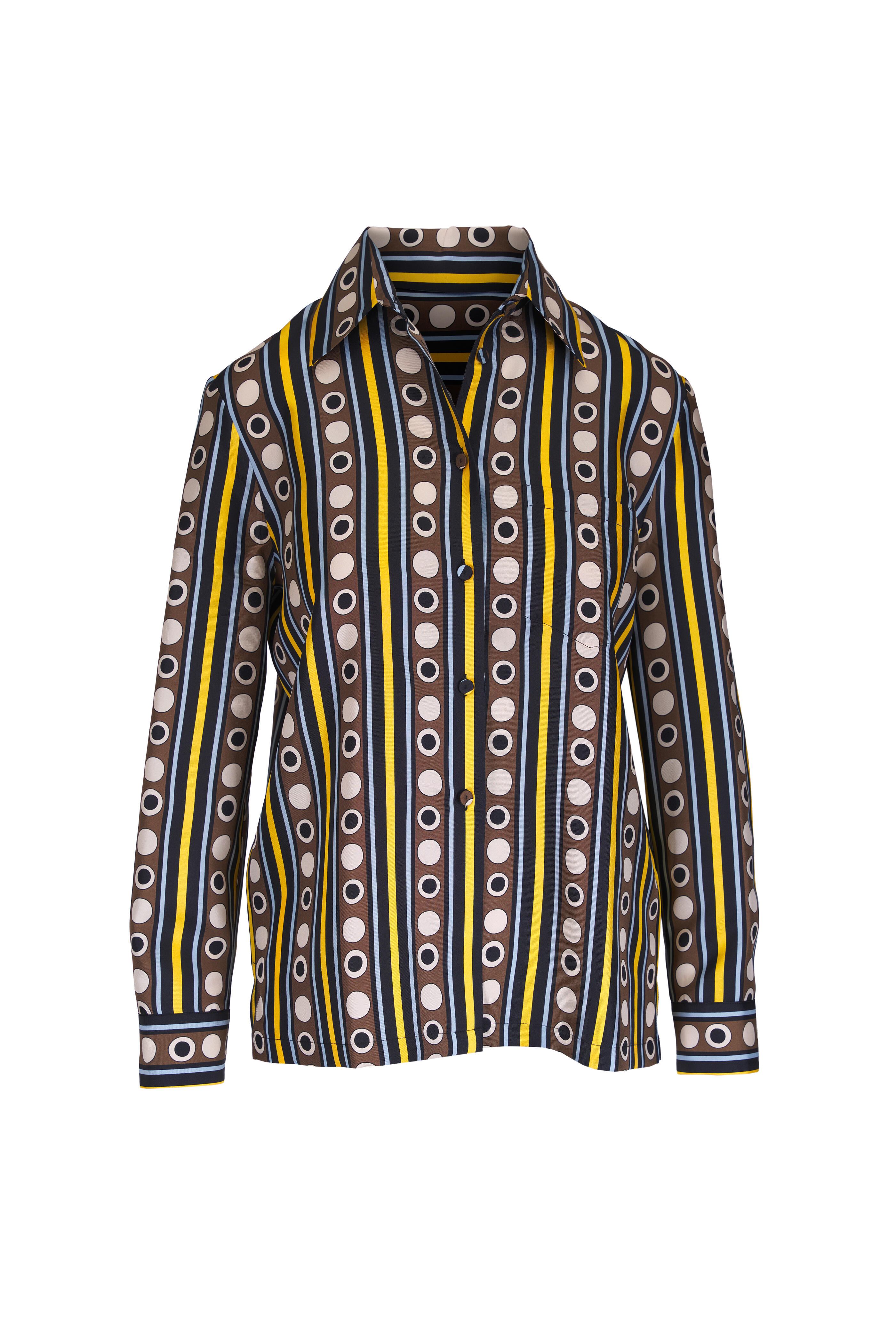 La DoubleJ - Brown Silk Twill Boy Shirt - view 1