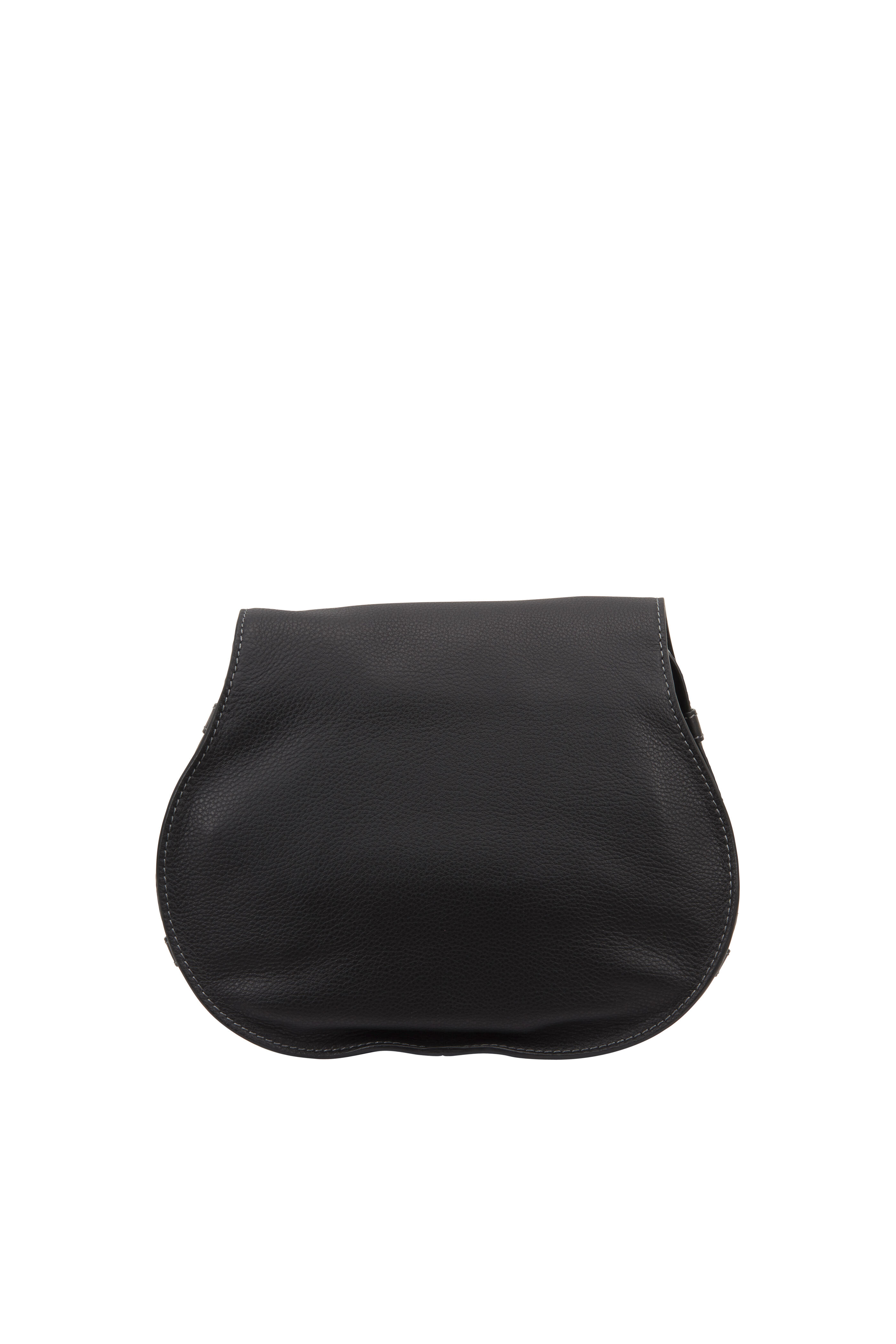 Chloé - Marcie Medium Black Leather Saddle Crossbody Bag