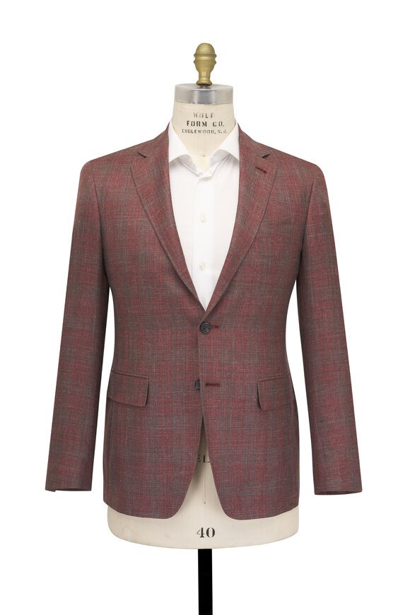 Canali Rust Wool, Silk & Linen Sportcoat - view 2