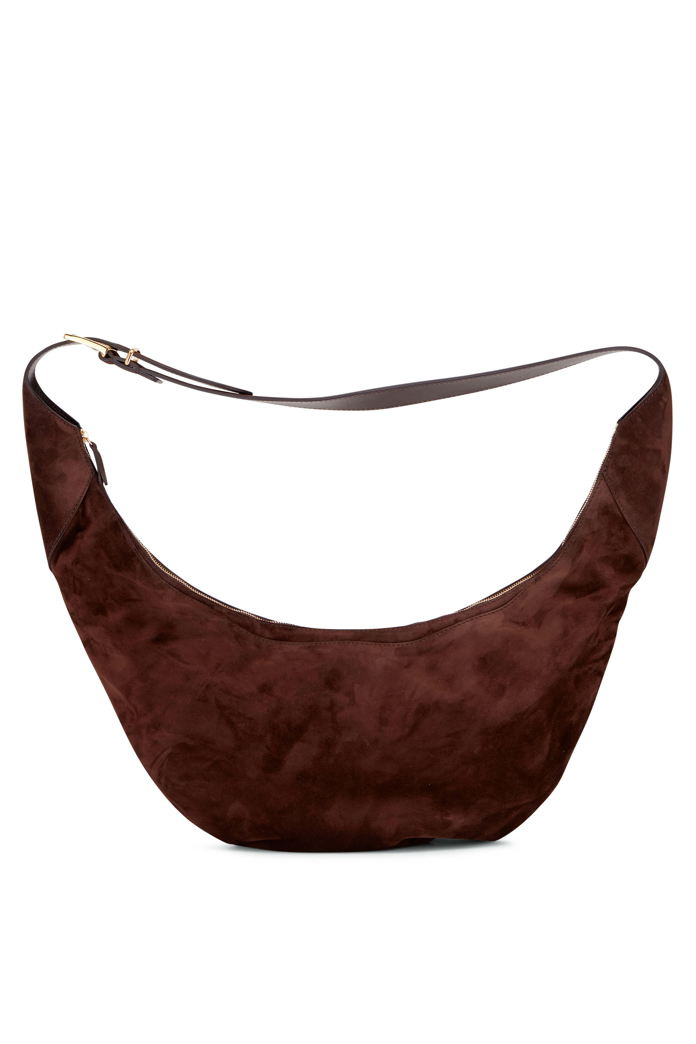 Khaite - August Coffee Suede Extra Large Hobo