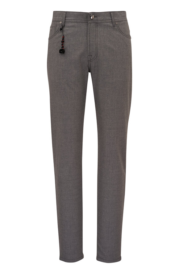 Marco Pescarolo - Light Gray Cashmere Blend Five Pocket Pant