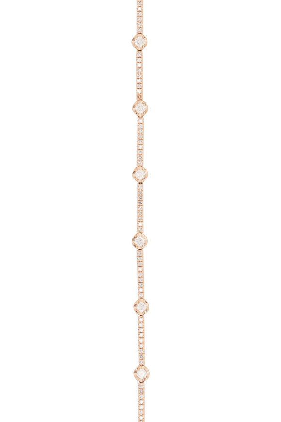 Kai Linz 14k Rose Gold White Diamond Connect Bracelet - view 2