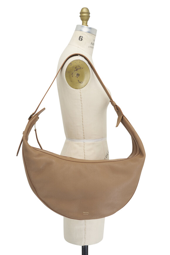 Khaite - Augustina Hazelnut Leather Hobo Bag 