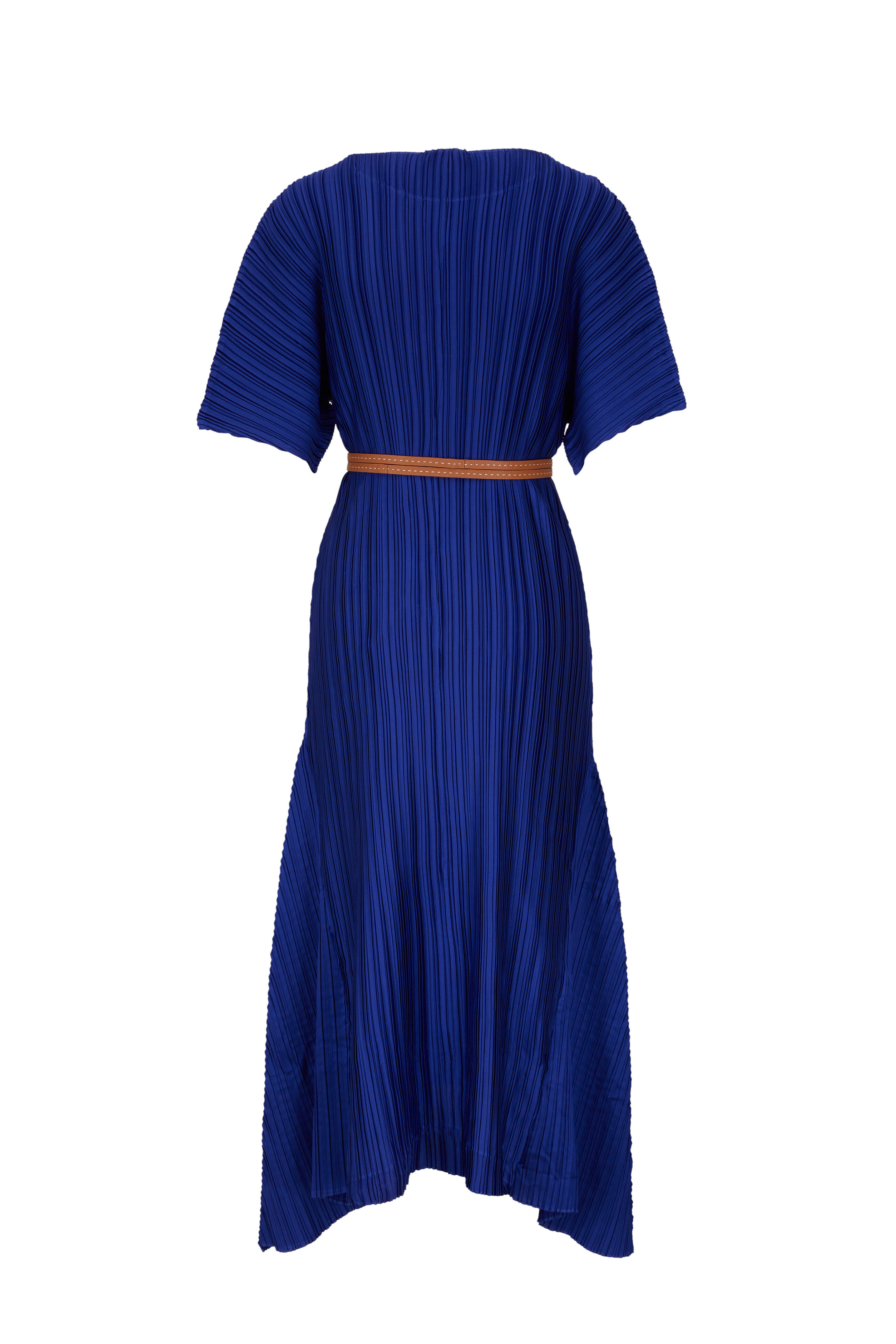 Lafayette 148 New York - Braxton Royal Blue Pleated Belted Dress