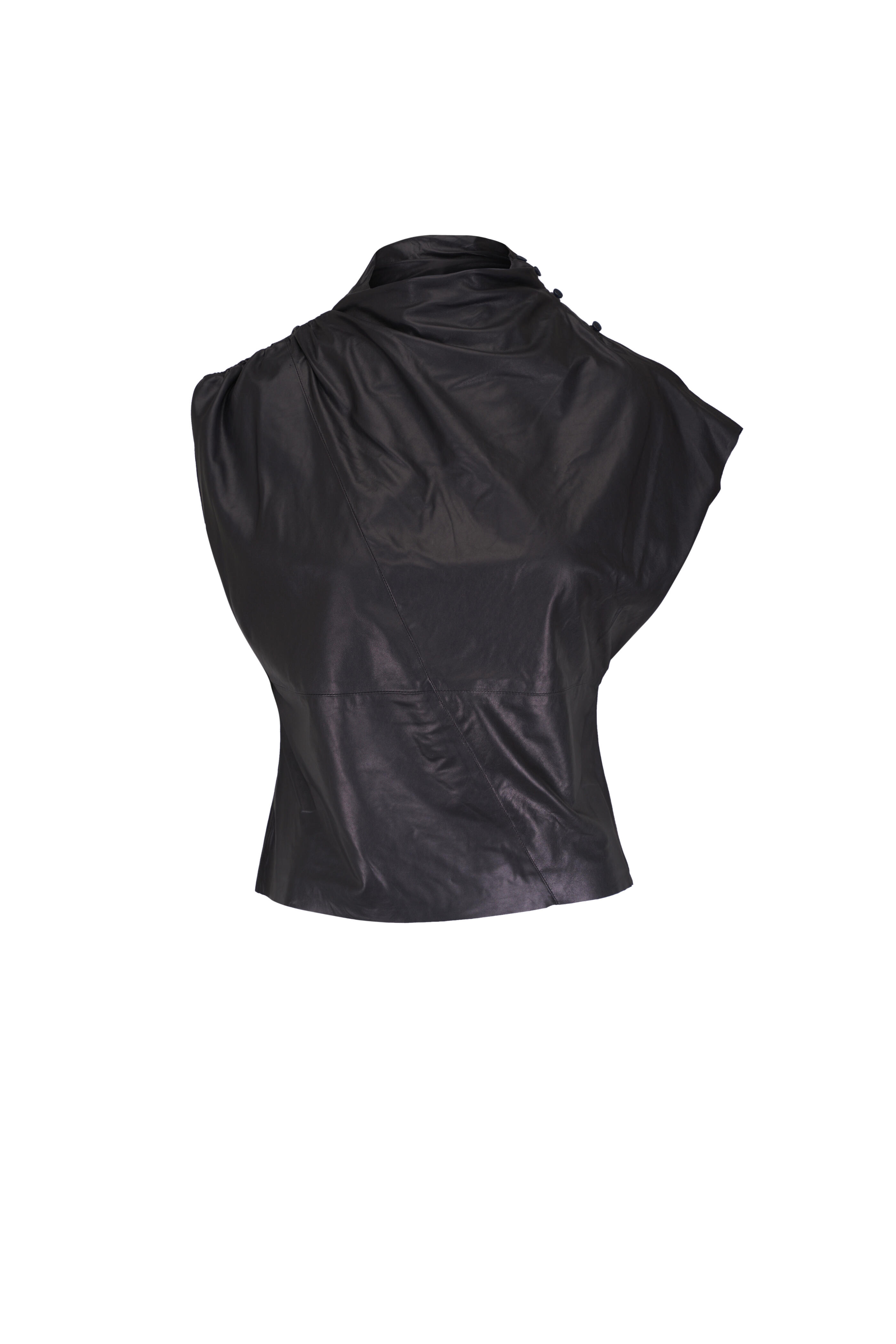 TWP - Wish You Would Dark Midnight Leather Top