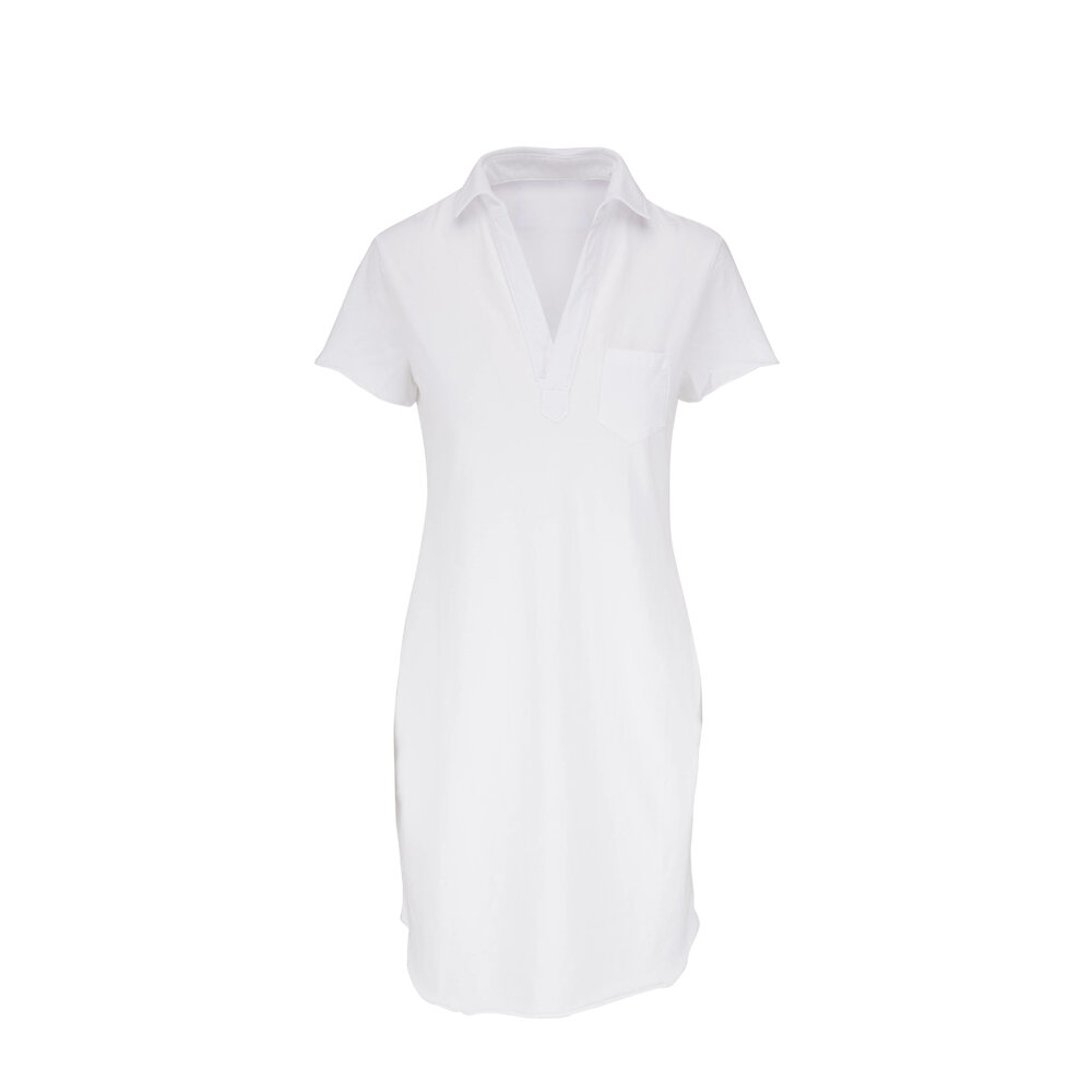 Frank & Eileen - White Short Sleeve Polo Dress | Mitchell Stores