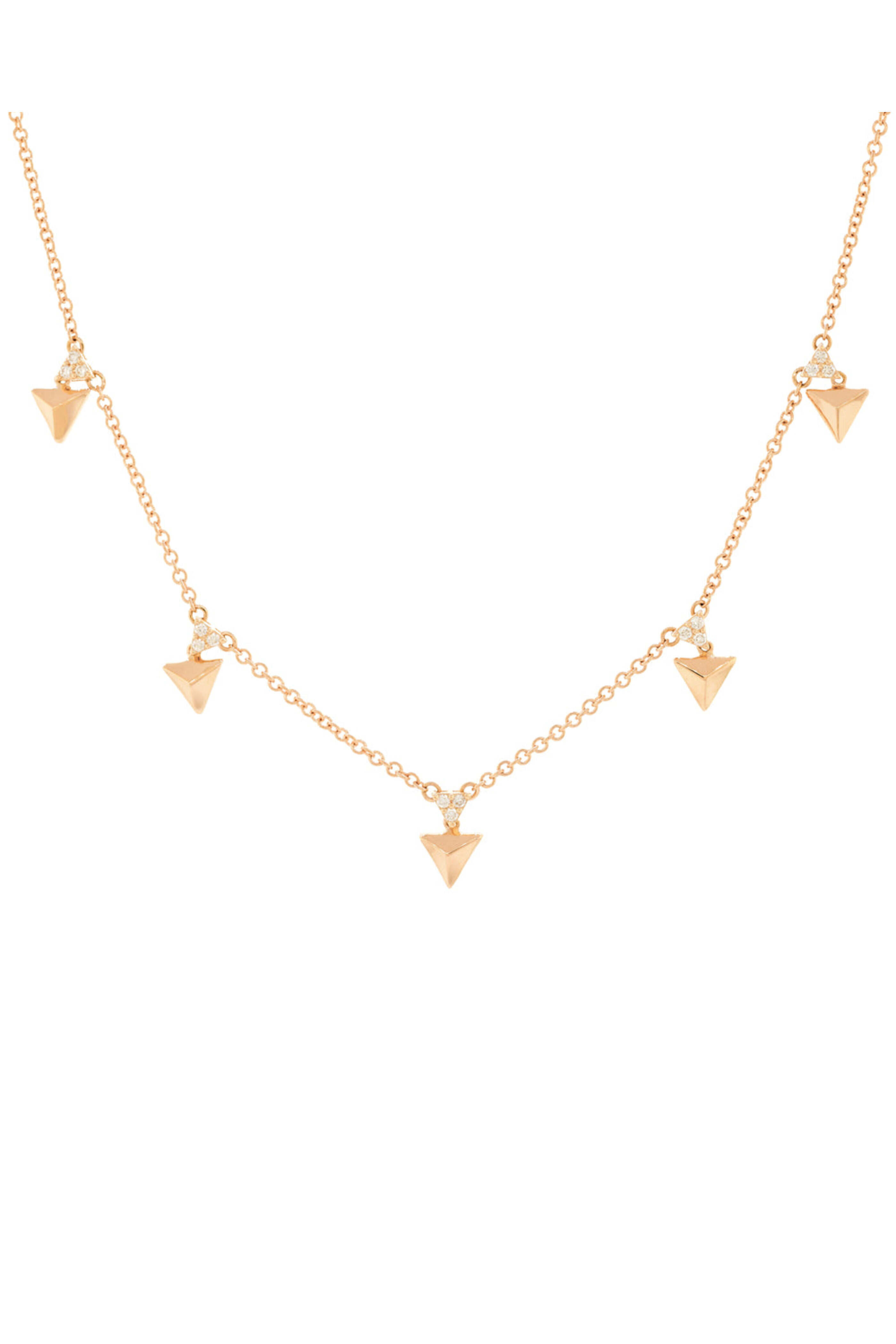 Alessa - Rose Gold Diamond Rising Choker Necklace