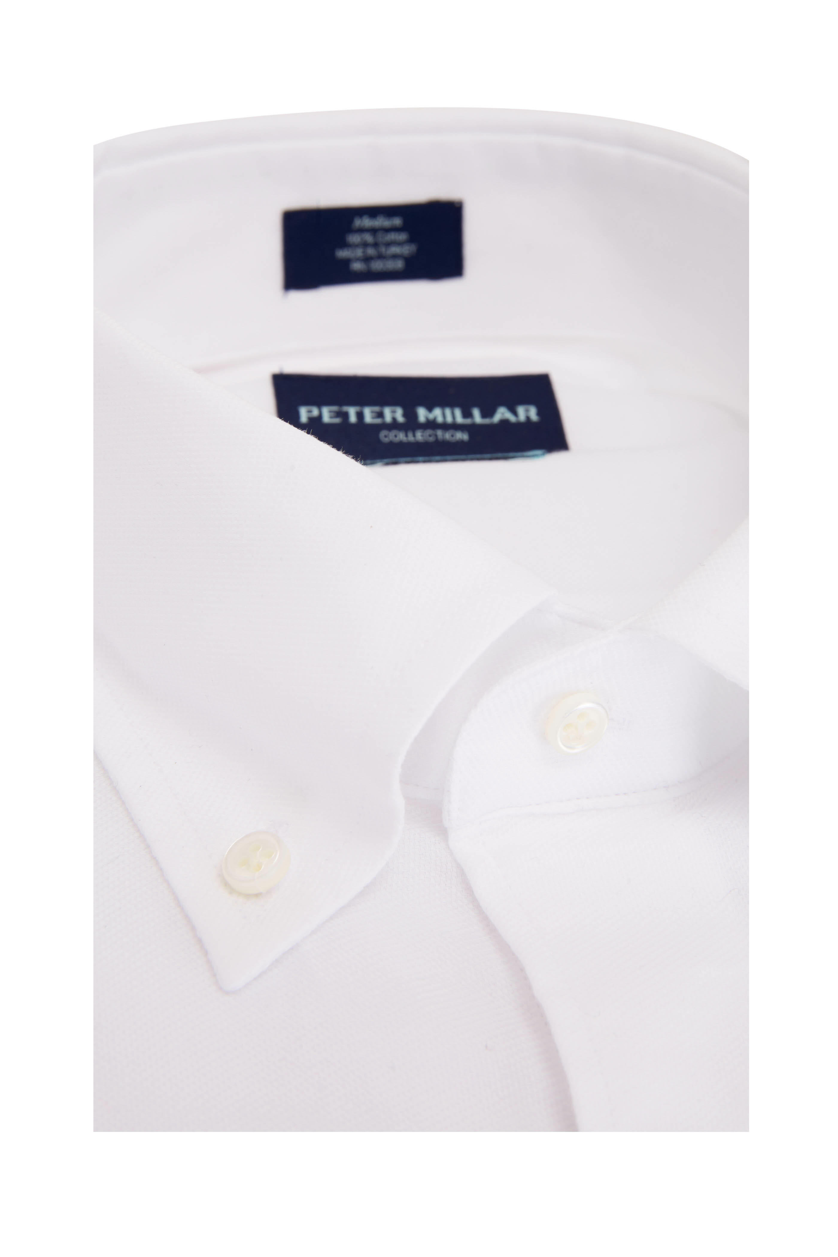 Peter Millar - White Garment Dyed Flex Finish Cotton Sport Shirt