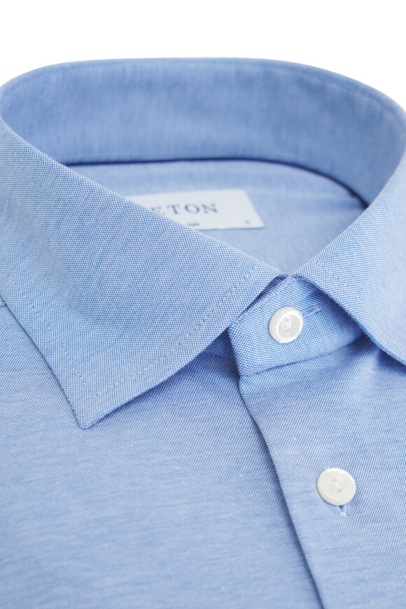 Eton - Solid Light Blue Slim Fit Dress Shirt 