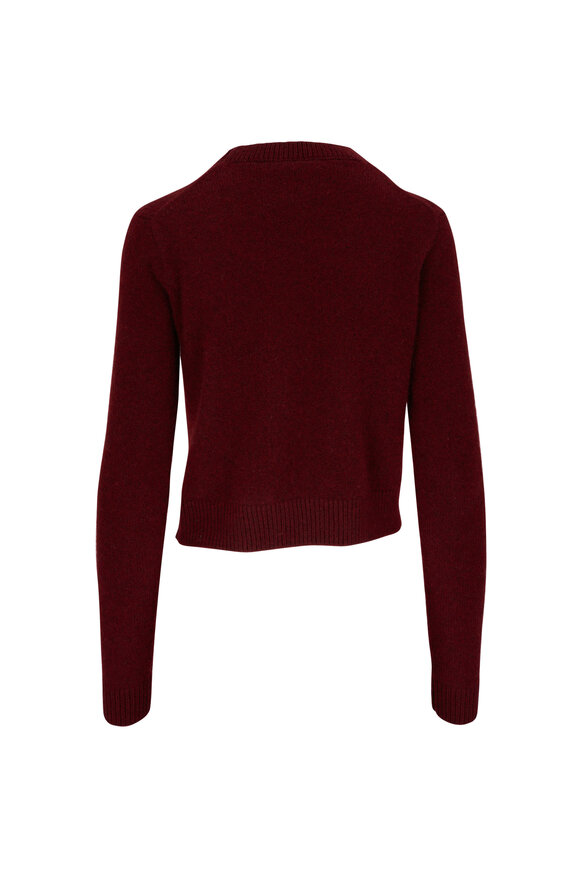 The Elder Statesman - Maroon Simple Crewneck Cashmere Sweater 