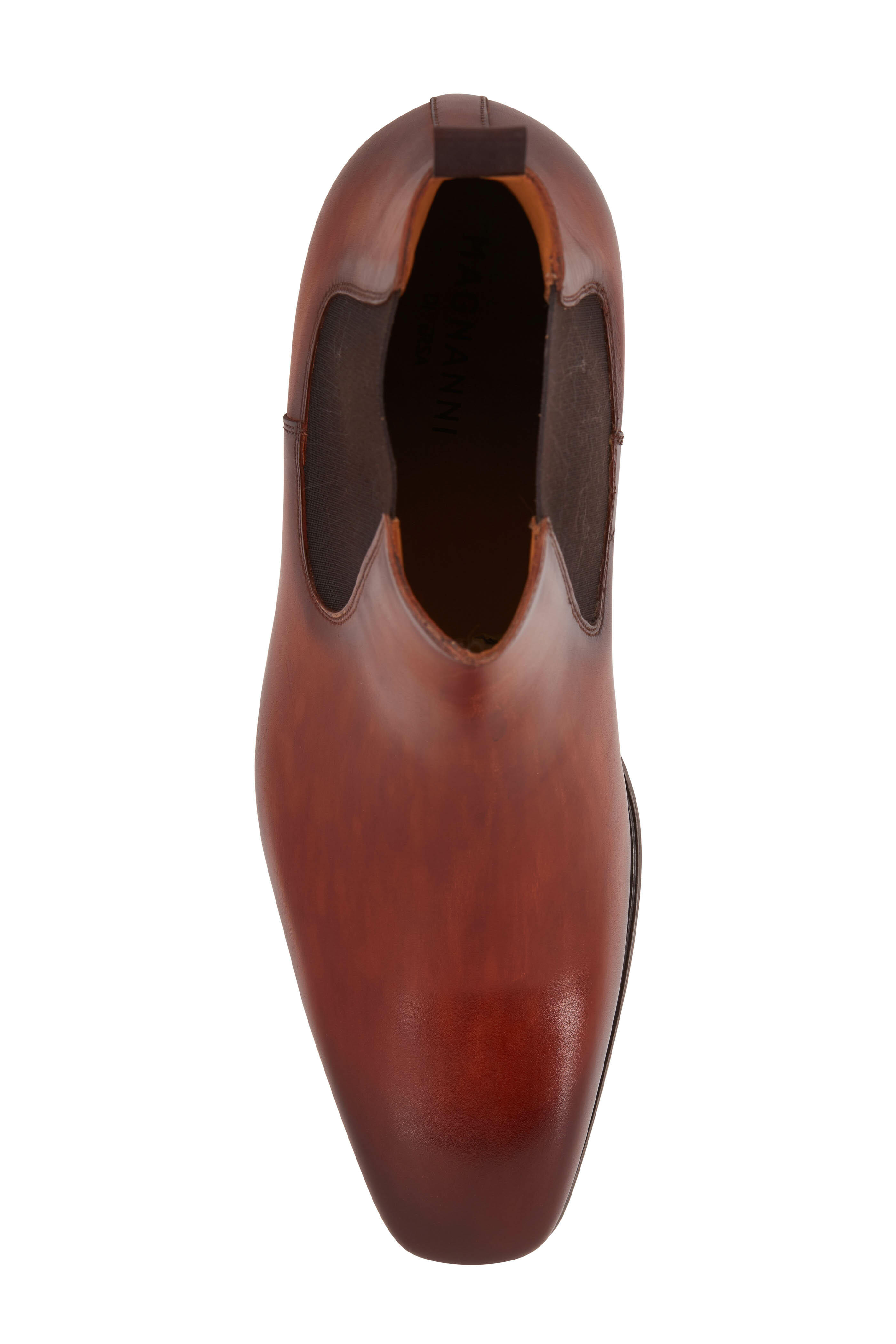 Magnanni - Riley Cognac Burnished Leather Chelsea Boot