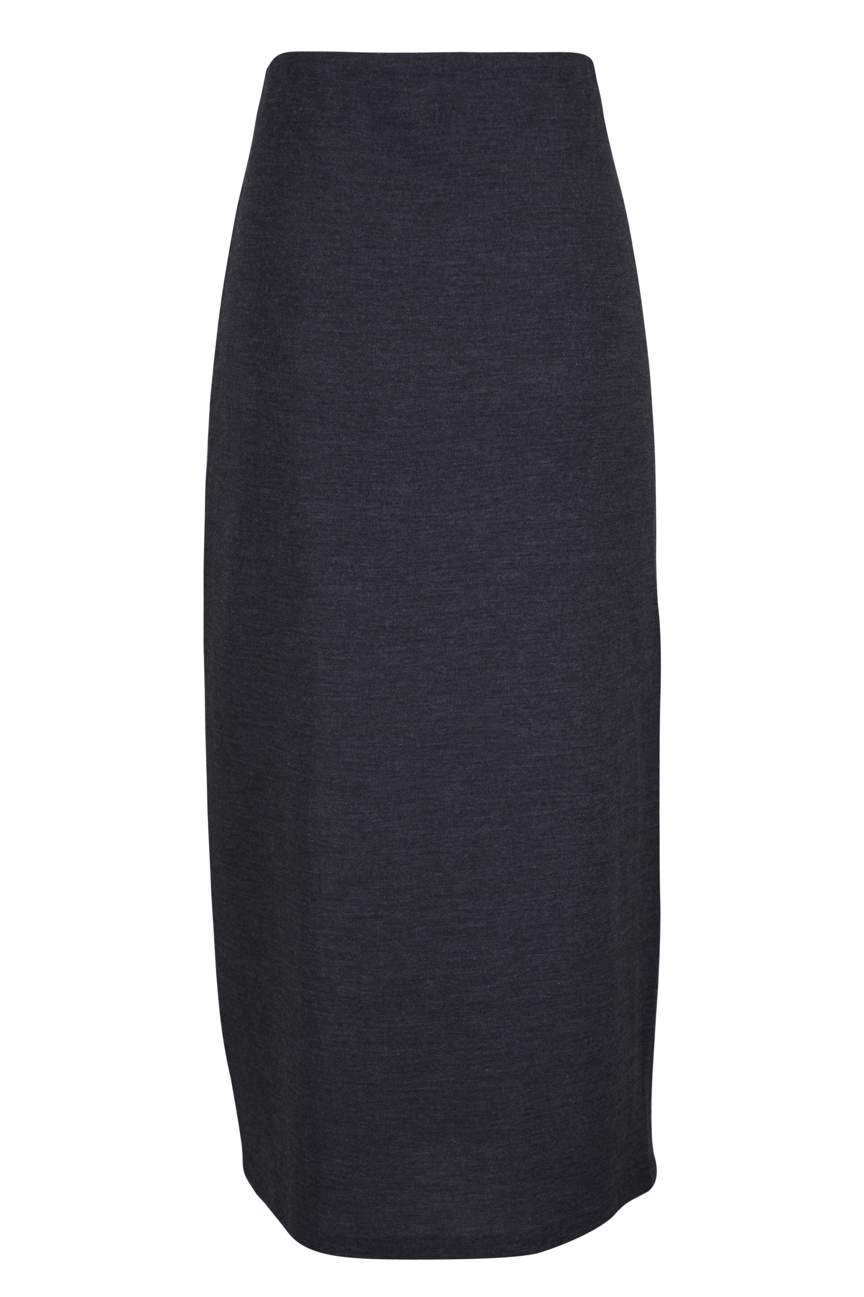 Vince - Dark Heather Gray Draped Waist Midi Skirt