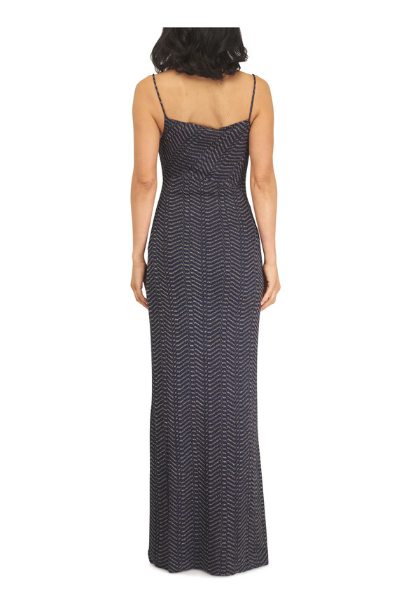 Missoni Blue & Gold Maxi Dress - view 3