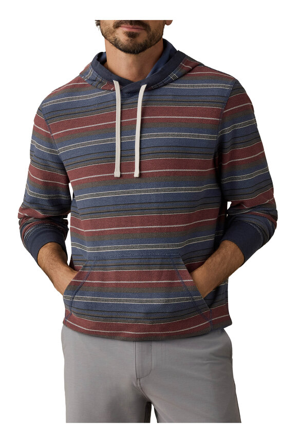 Faherty Brand Byron Bay Nighttime Cherry Stripe Hoodie - view 2