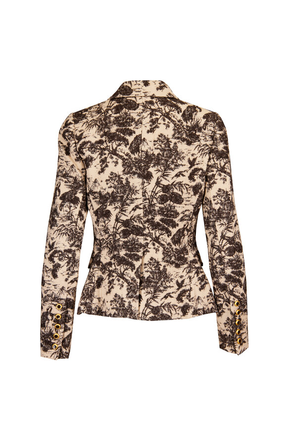 L'Agence Kaisley Brown Jacquard Toile Blazer - view 2