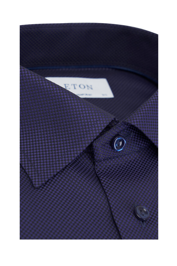 Eton - Navy King Oxford Cotton Dress Shirt