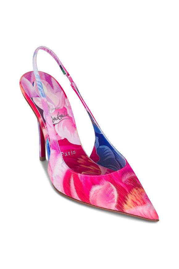 Christian Louboutin Miss Z Floral Multicolor Slingback, 100mm