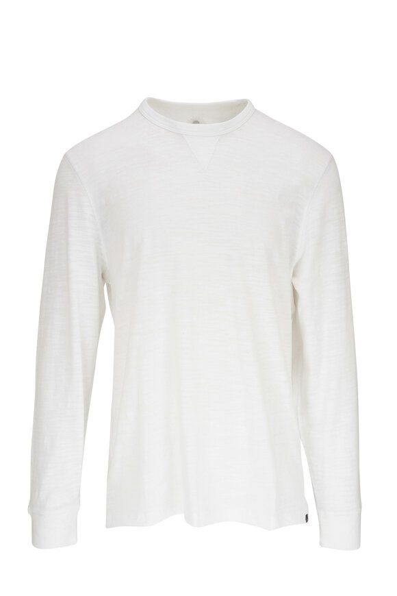 Faherty Brand - Sunwashed White Long Sleeve T-Shirt