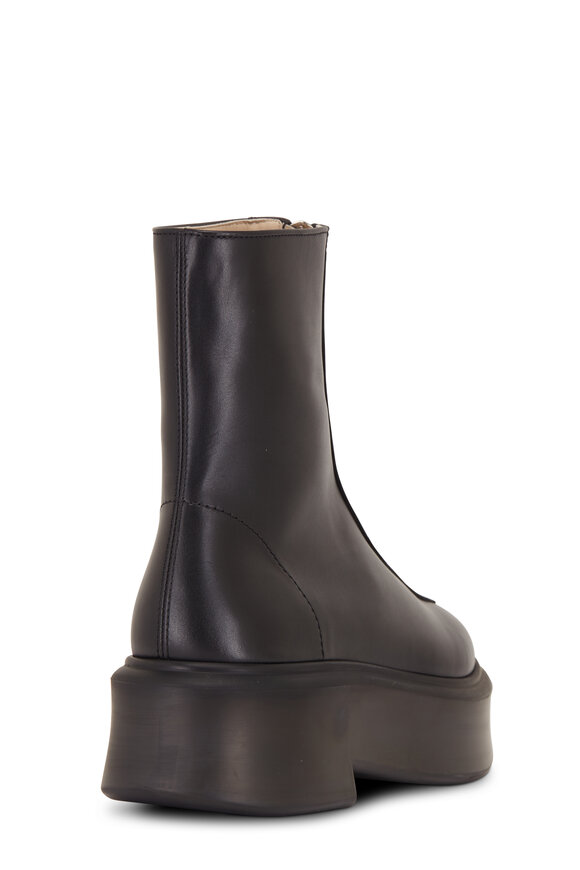 The Row - Black Front Zip Platform Boot, 30mm