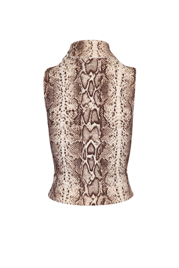 Cara Cara Dean Oatmeal Heather Animal Print Knit Tank - view 2