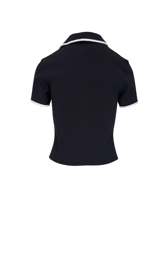 Veronica Beard - Kearny Navy Blue Collared Tee