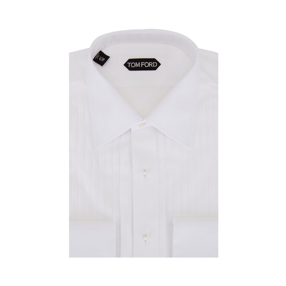 Tシャツ・カットソー TOM FORD FW25 Tom Ford Shirts White (HFCO02CGS11 WAA) TOM FORD - Slim-Fit Stretch-Cotton Jersey T-Shirt - White