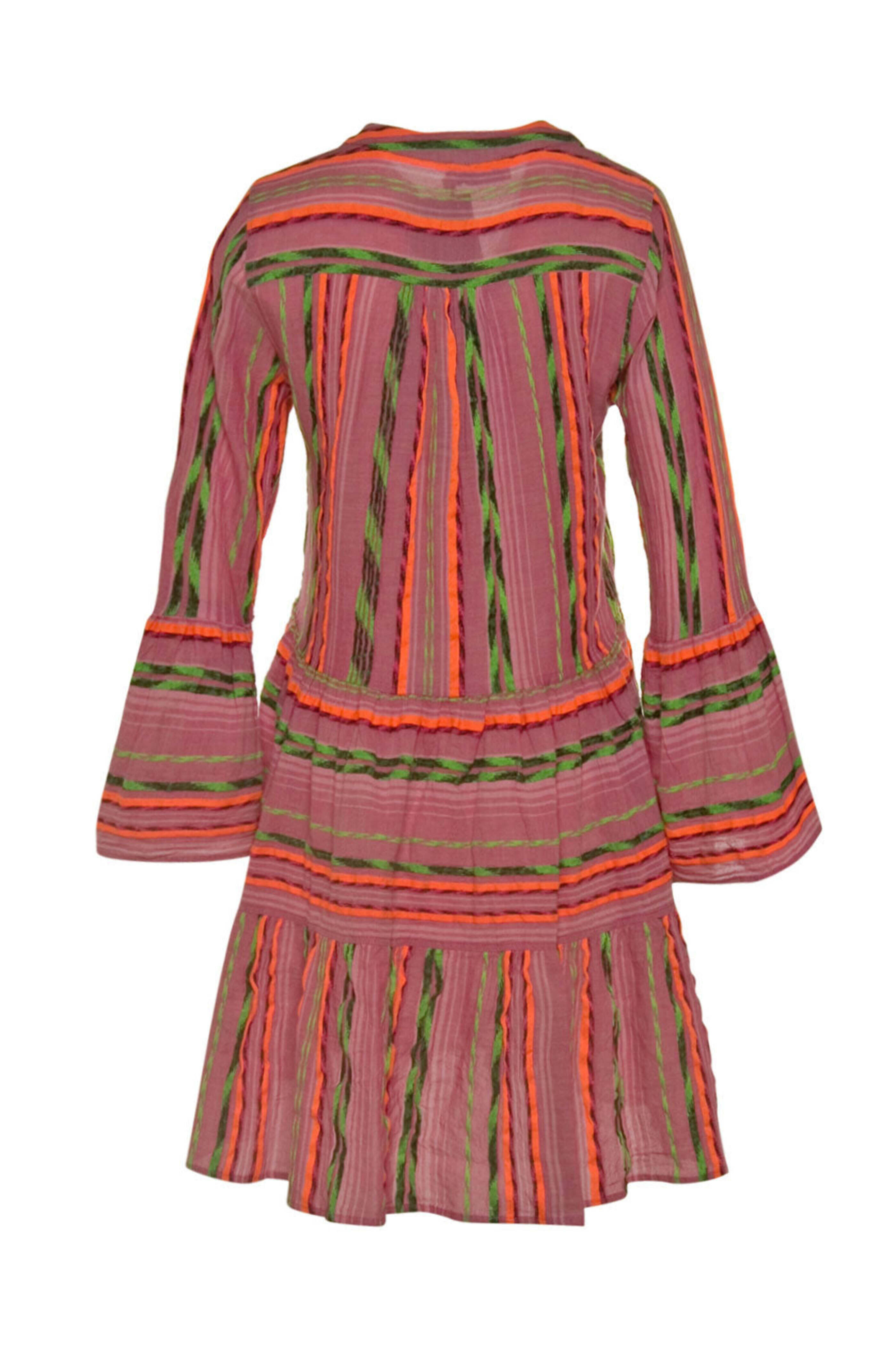 Sasatrend Gmbh - Pink and Orange Stripe Ella Mini Dress