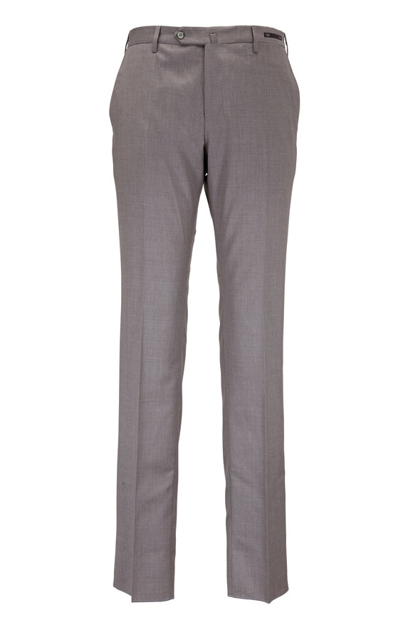 PT Torino - Taupe Wool Slim Fit Dress Pants