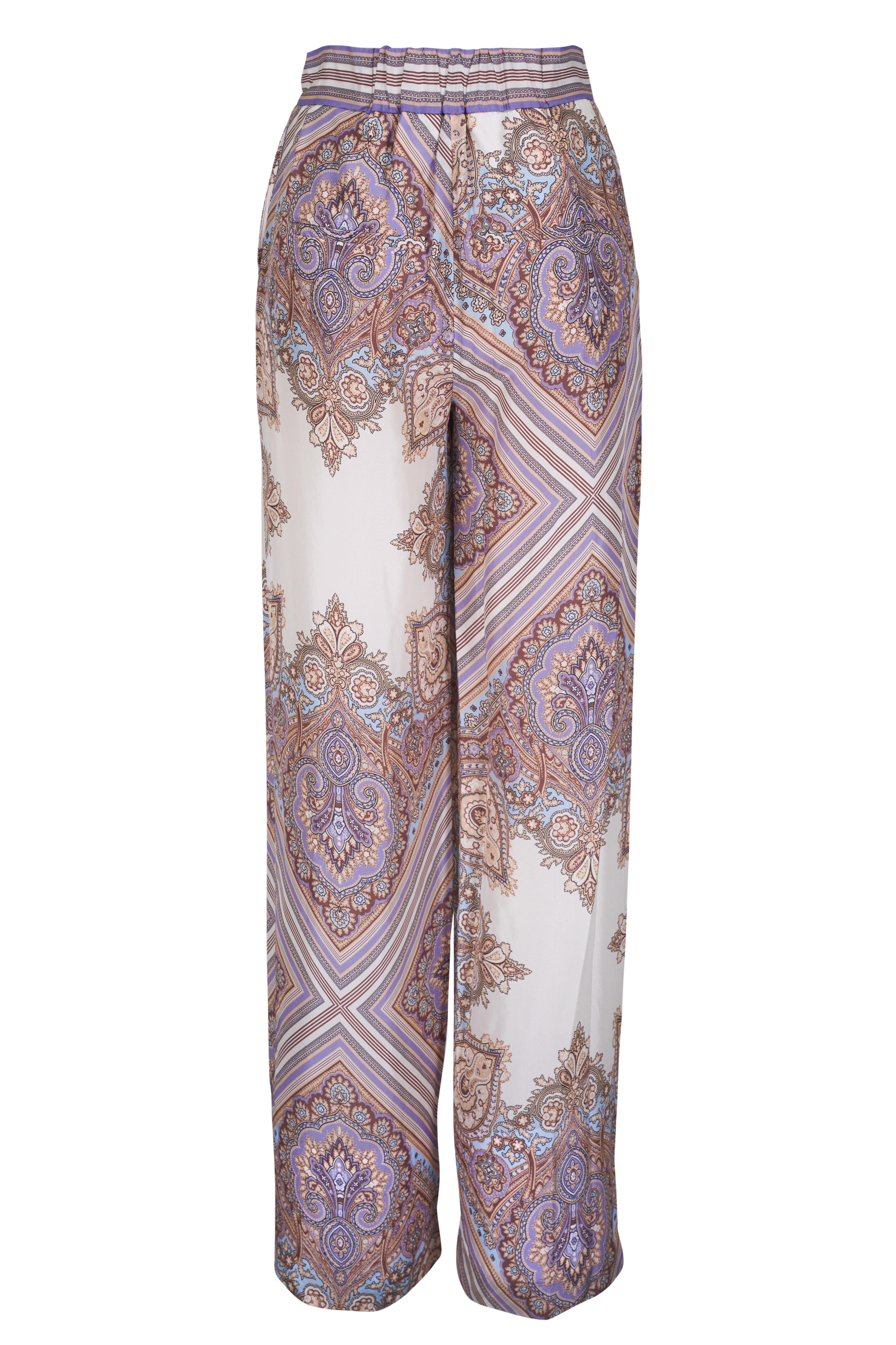 Veronica Beard - Grigore Stone Khaki Multi Silk Pant