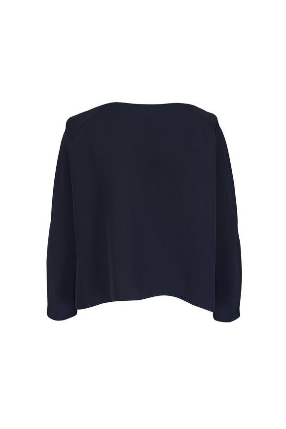 Peter Cohen Balance Navy 4-Ply Silk Top - view 2