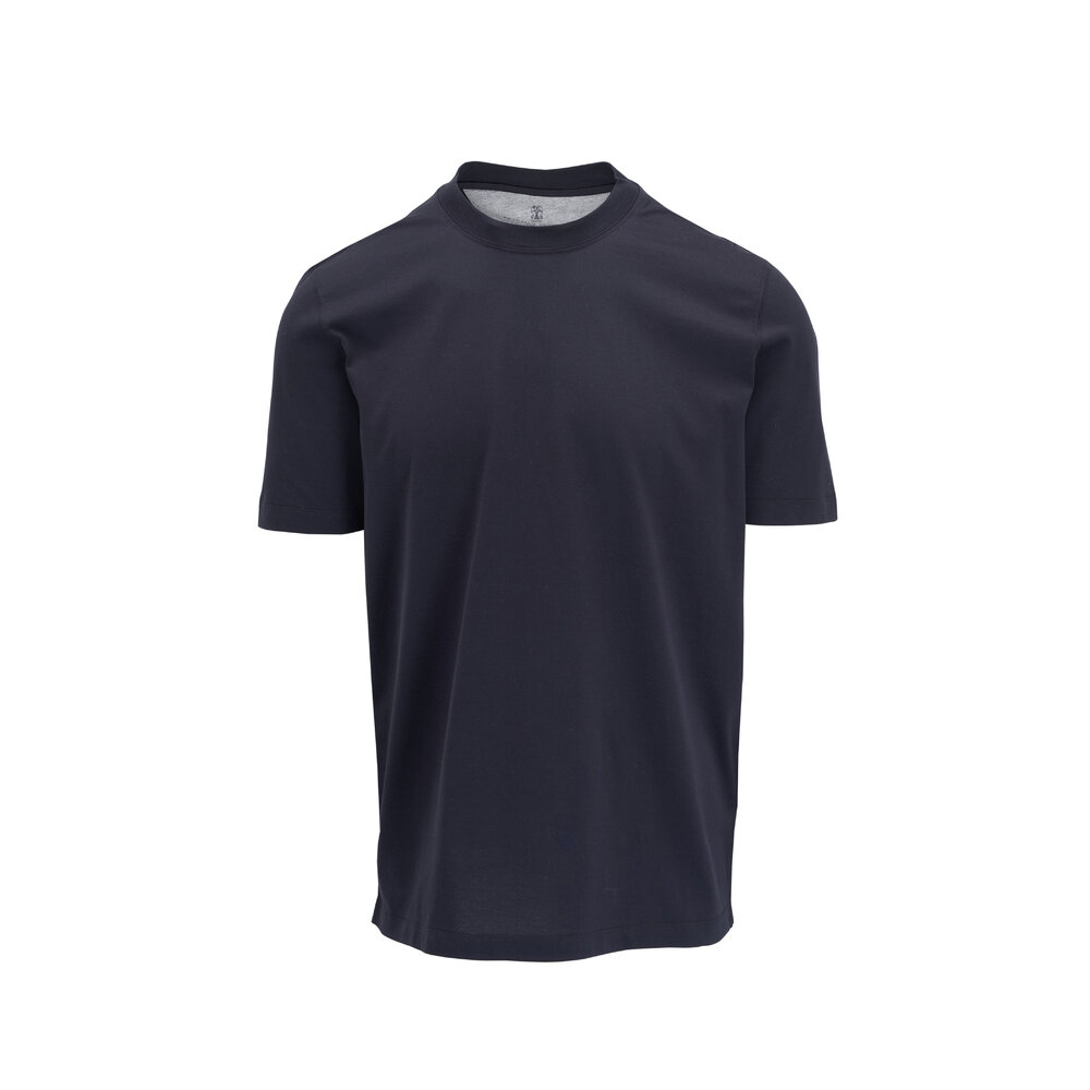 Brunello Cucinelli　Tシャツ XS Brunello Cucinelli - Navy Short Sleeve Crewneck T-Shirt