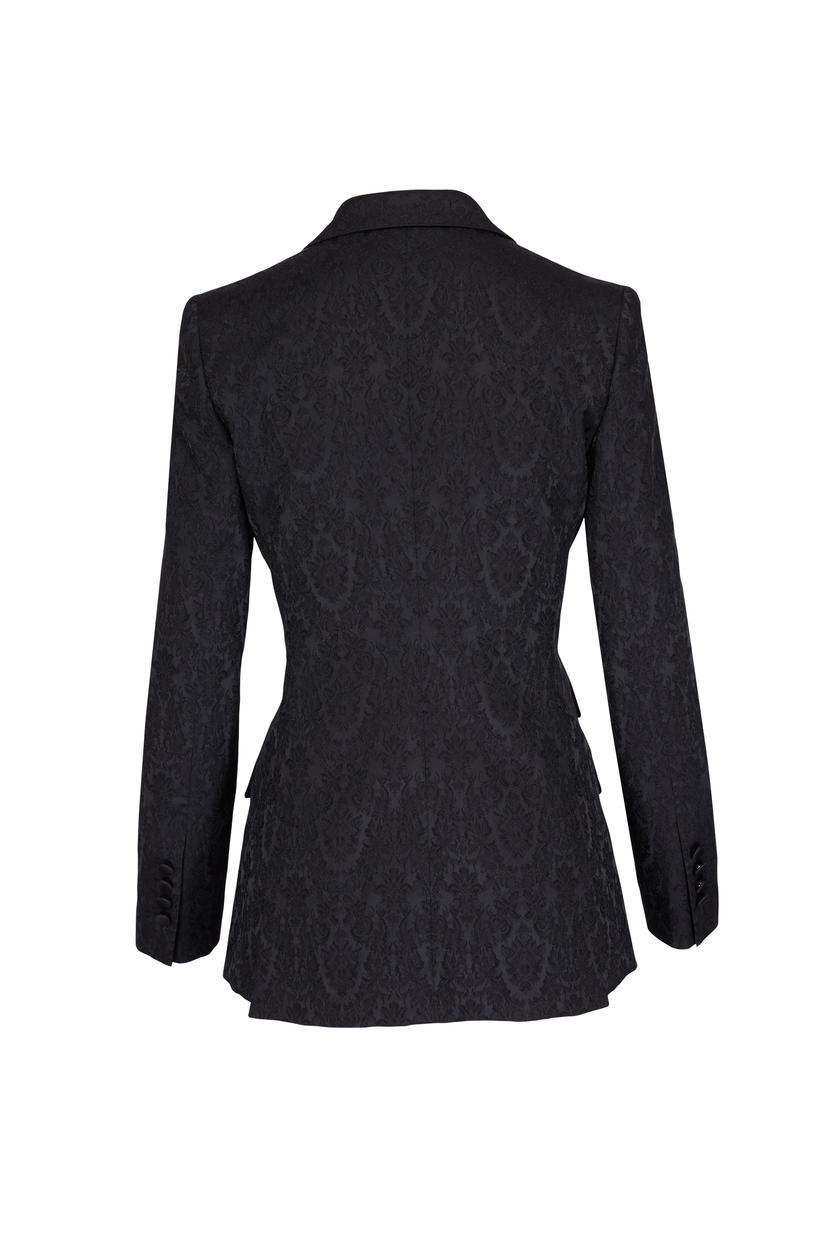 Dolce & Gabbana - Black Two-Button Jacquard Jacket