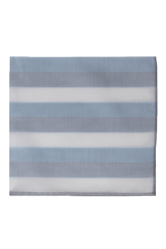 Simonnot-Godard Striped Woven Edge Pocket Square